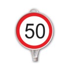 Round Maximum Speed ​​50 km Plastic Traffic Sign