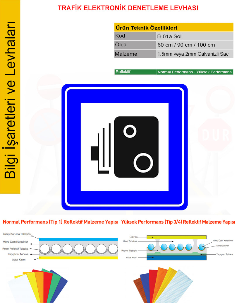 trafik elektronik denetleme levhası