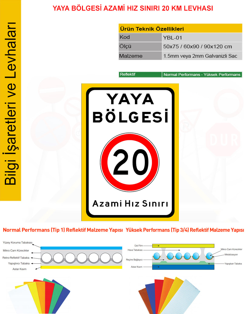 yaya bölgesi levhası