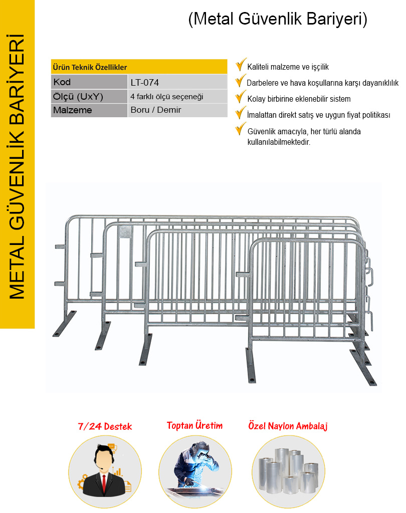 metal güvenlik bariyeri üretimi