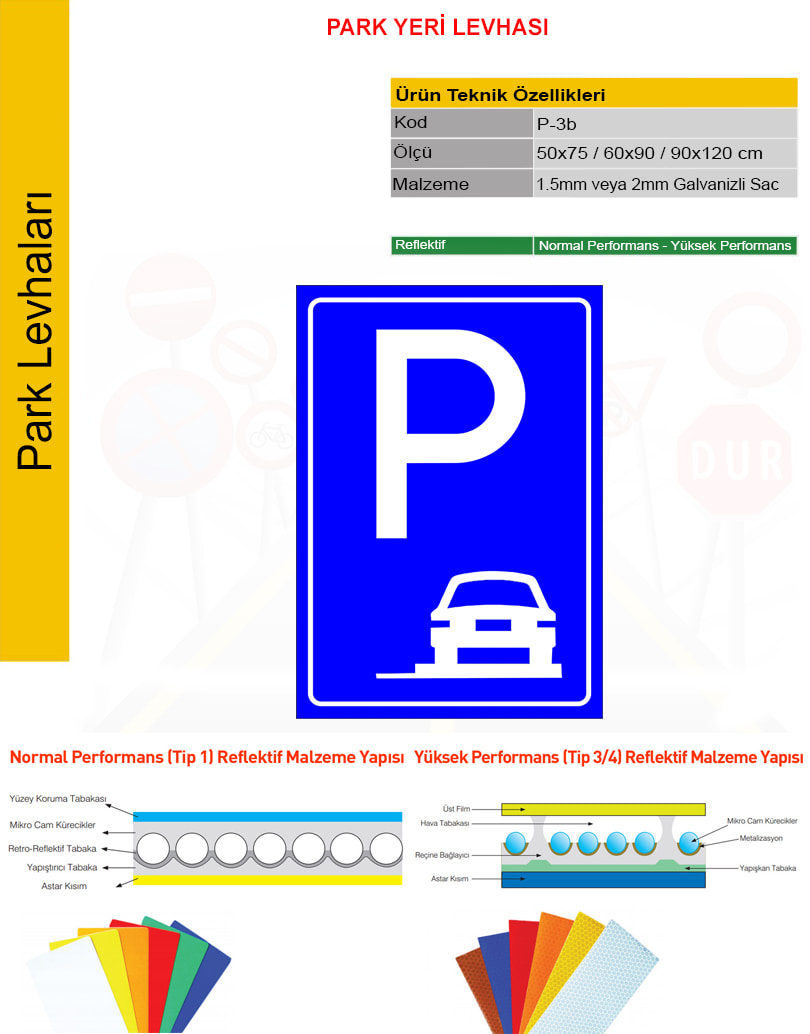 park yeri trafik levhası