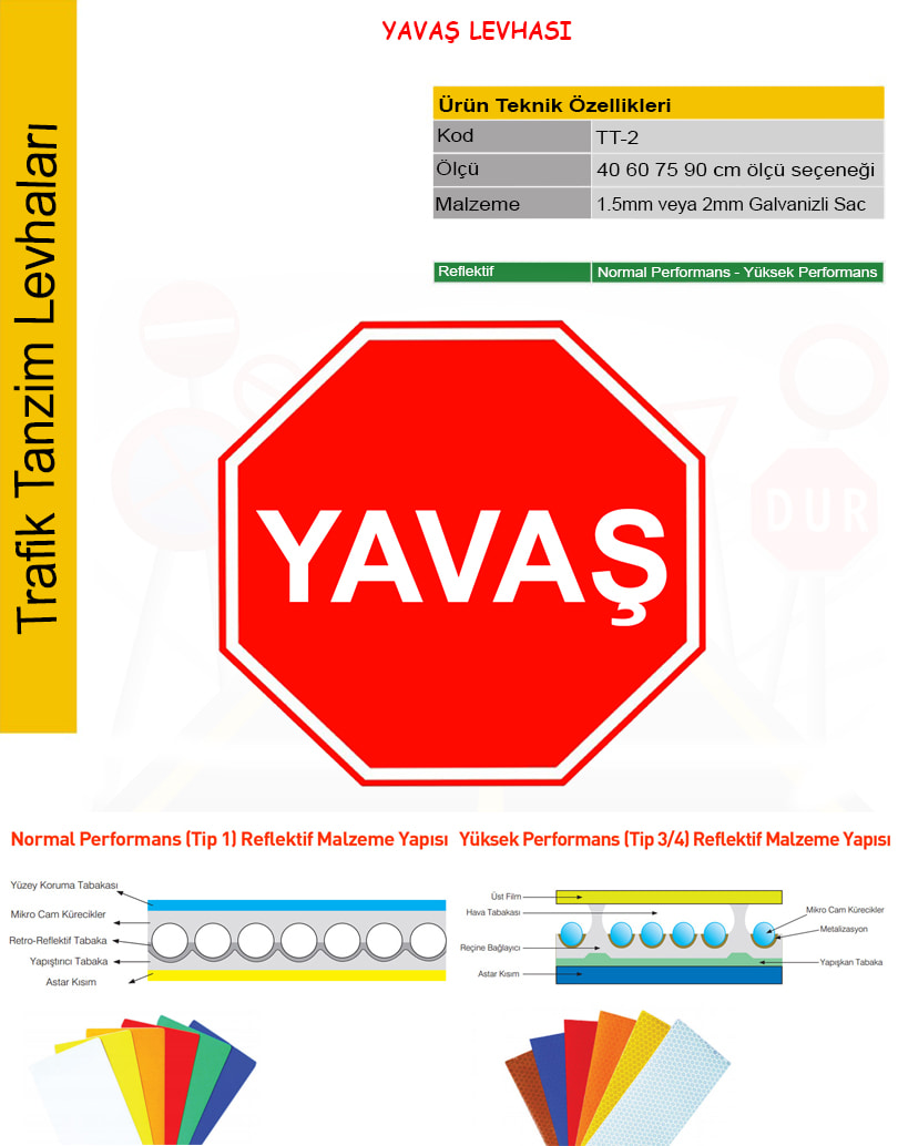 yavaş uyarı levhası