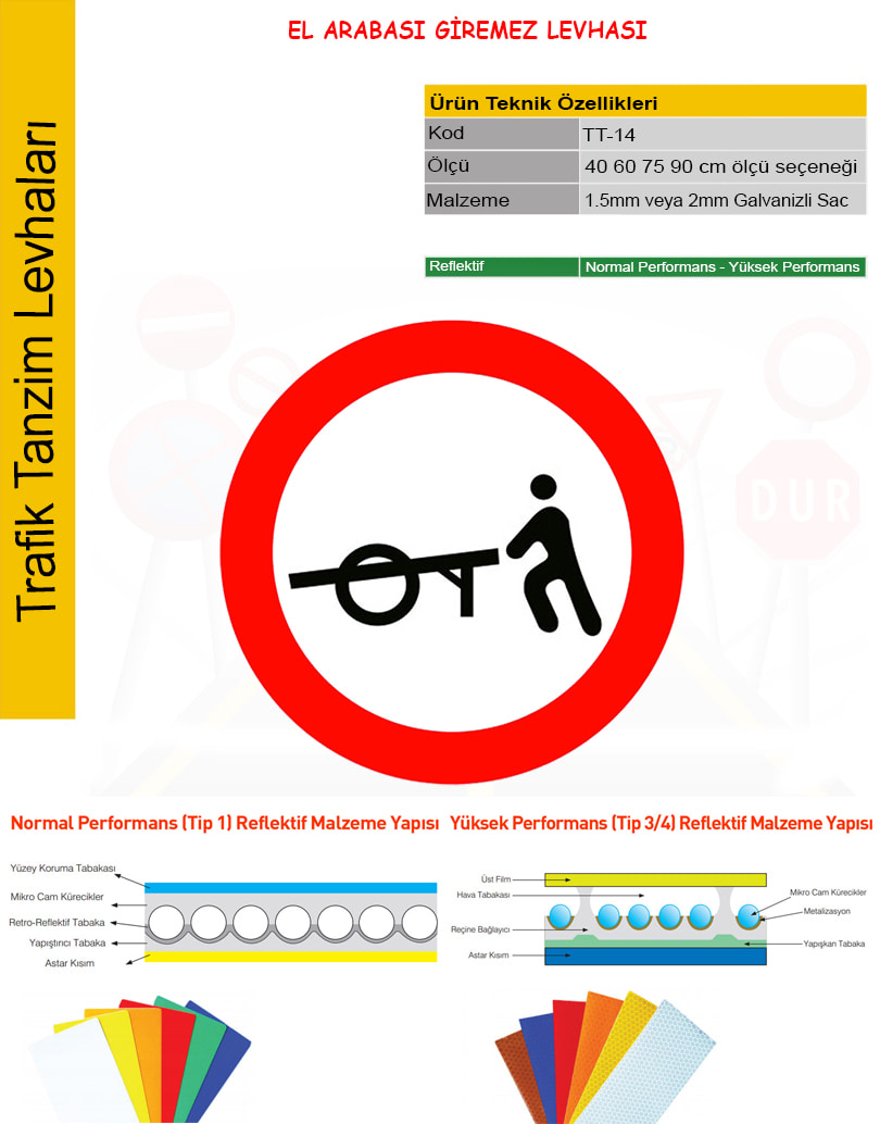 el arabası giremez levhası