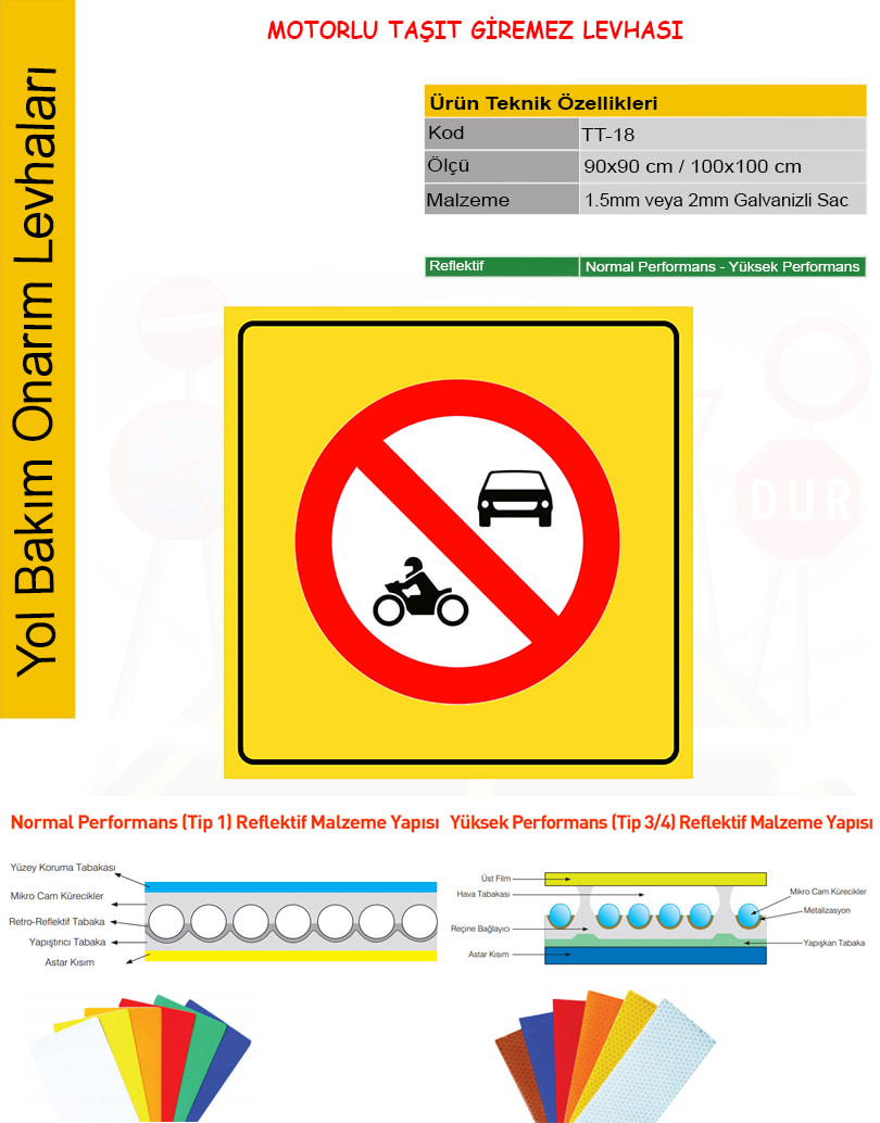 motorlu taşıt giremez levhasının anlamı